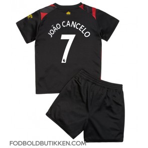 Manchester City Joao Cancelo #7 Udebanetrøje Børn 2022-23 Kortærmet (+ Korte bukser)